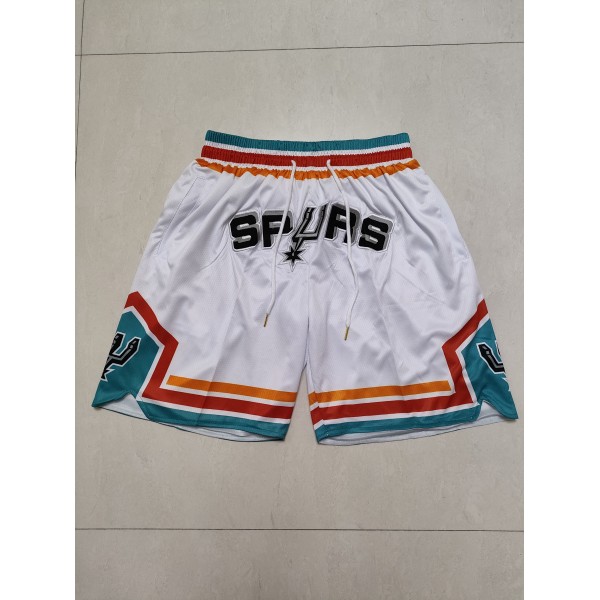 San Antonio Spurs White Just Don Shorts