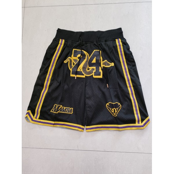 Los Angeles Lakers Black Just Don Shorts