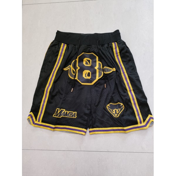 Los Angeles Lakers Black Just Don Shorts