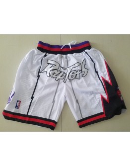 Toronto Raptors White Just Don Shorts