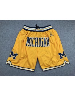 Michigan Wolverines Yellow Just Don Shorts