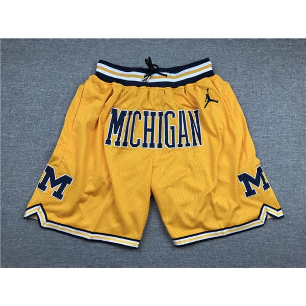 Michigan Wolverines Yellow Just Don Shorts