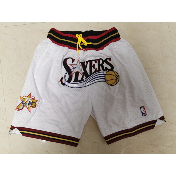 Philadelphia 76ers White Just Don Shorts