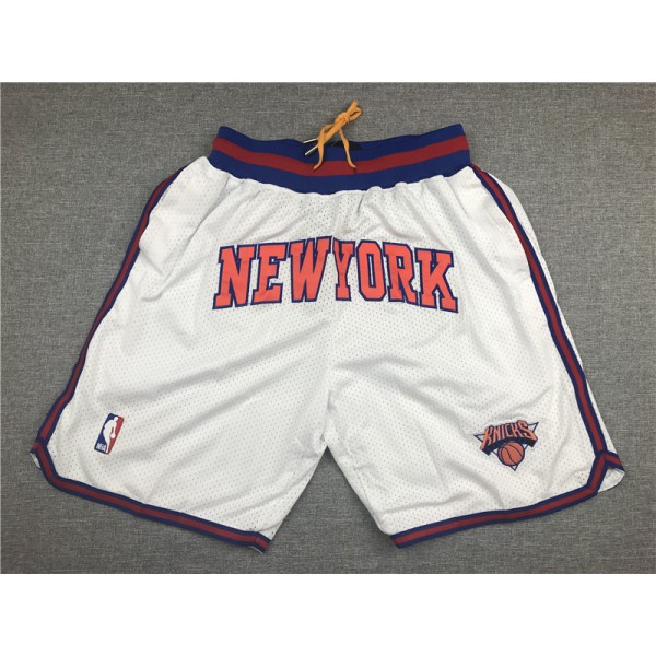 New York Knicks White Just Don Shorts