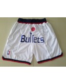 Washington Bullets White  Just Don Shorts