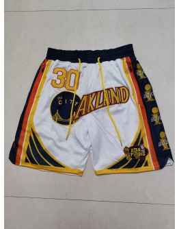 Golden State Warriors White Just Don Shorts