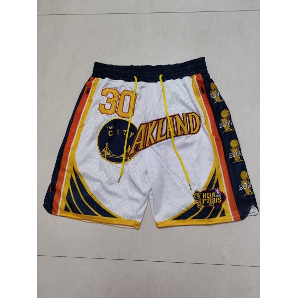 Golden State Warriors White Just Don Shorts