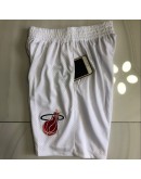 Miami Heat White  Just Don Shorts