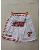 Miami Heat White  Just Don Shorts