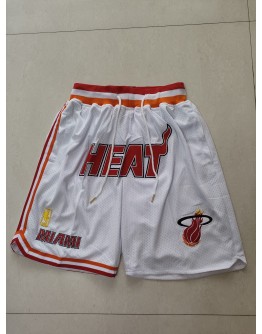 Miami Heat White  Just Don Shorts