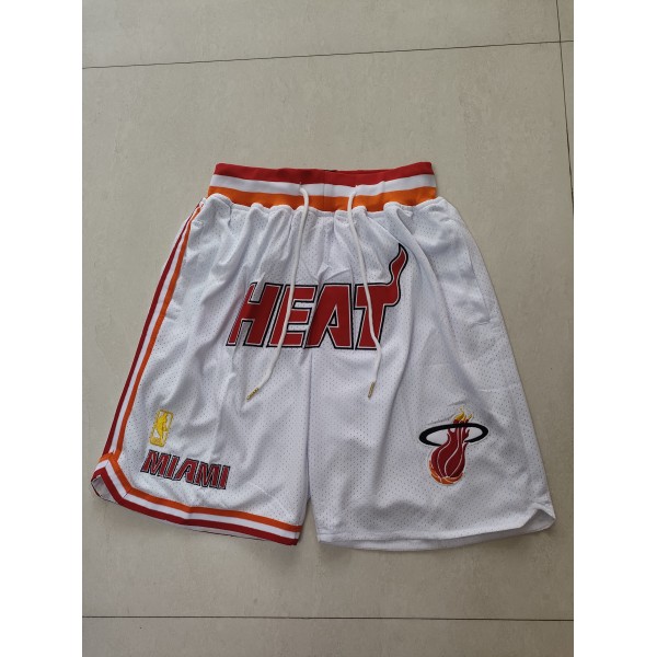 Miami Heat White  Just Don Shorts