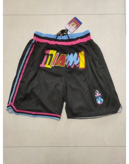 Miami Heat Black Just Don Shorts