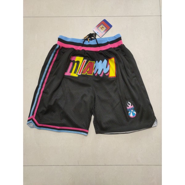 Miami Heat Black Just Don Shorts