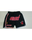 Miami Heat Black Just Don Shorts