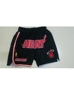 Miami Heat Black Just Don Shorts