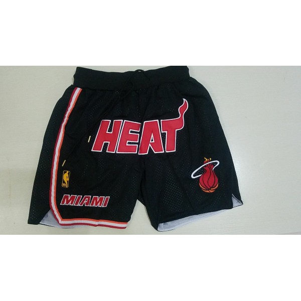 Miami Heat Black Just Don Shorts