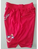 Miami Heat Red Just Don Shorts