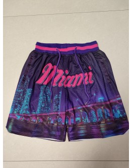 Miami Heat Purple Just Don Shorts