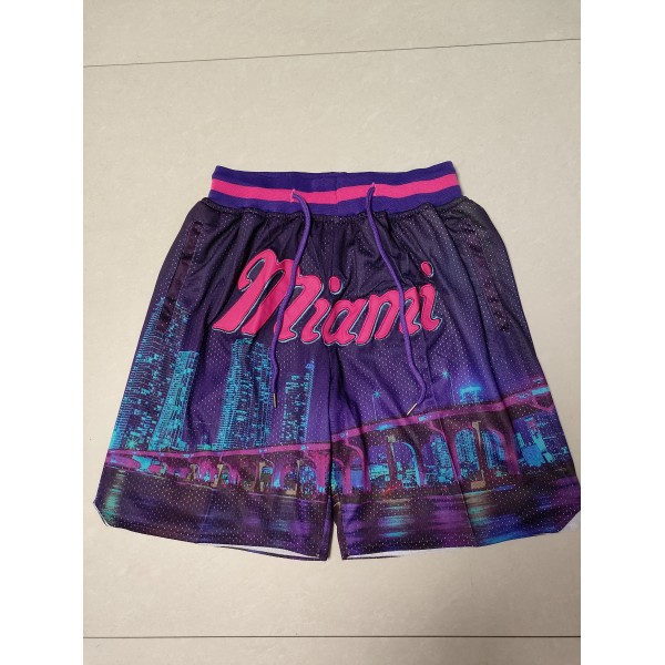 Miami Heat Purple Just Don Shorts