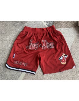 Miami Heat Red Just Don Shorts