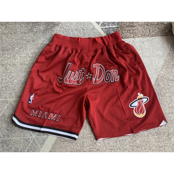 Miami Heat Red Just Don Shorts