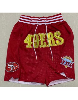 San Francisco 49ers Red  Just Don Shorts