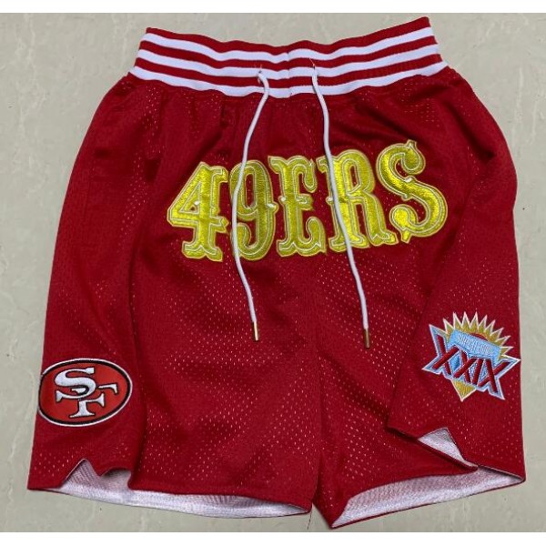 San Francisco 49ers Red  Just Don Shorts