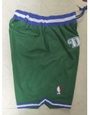 Dallas Mavericks Green Just Don Shorts