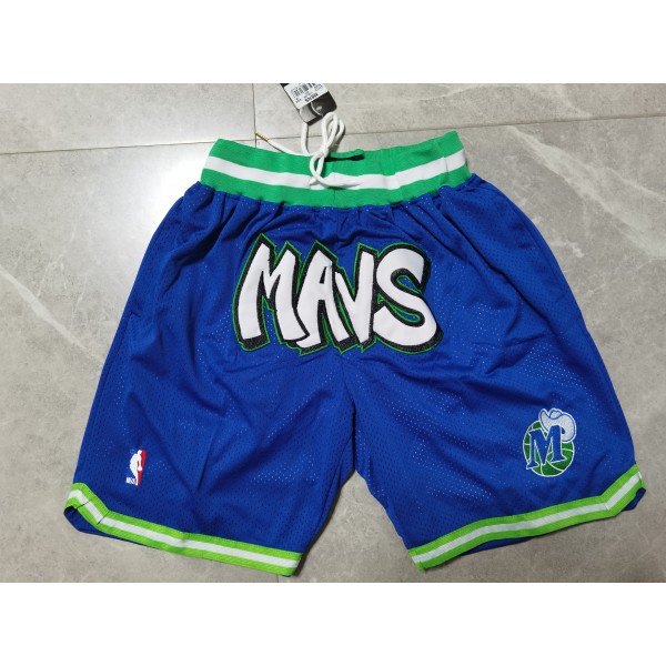 Dallas Mavericks Blue Just Don Shorts