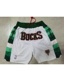 Milwaukee Bucks White Just Don Shorts