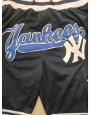 New York Yankees Black Just Don Shorts