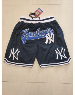 New York Yankees Black Just Don Shorts