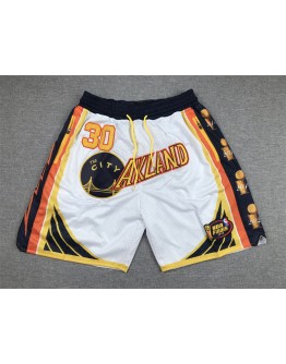 Golden State Warriors White Just Don Shorts