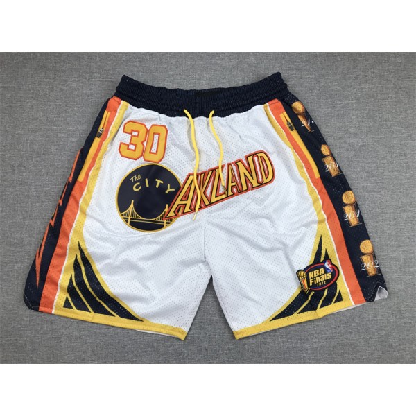 Golden State Warriors White Just Don Shorts