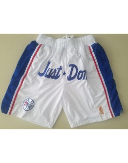 Philadelphia 76ers White Just Don Shorts