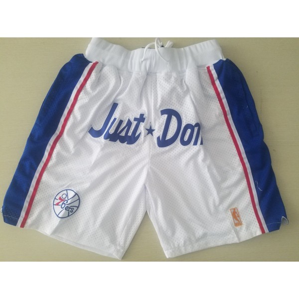 Philadelphia 76ers White Just Don Shorts