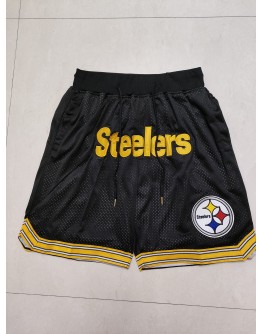 Pittsburgh Steelers Black Just Don Shorts