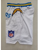 Los Angeles Chargers White Just Don Shorts