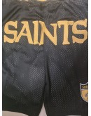 New Orleans Saints Black Just Don Shorts