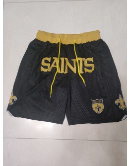 New Orleans Saints Black Just Don Shorts