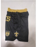 New Orleans Saints Black Just Don Shorts