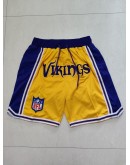 Minnesota Vikings Yellow Just Don Shorts