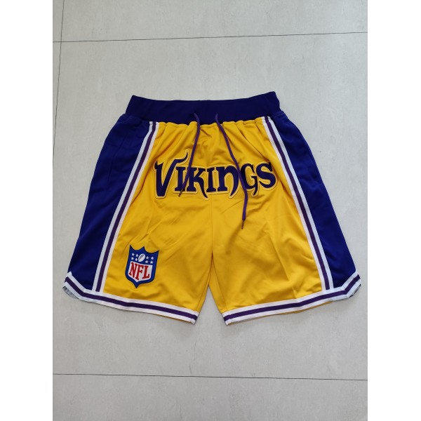 Minnesota Vikings Yellow Just Don Shorts