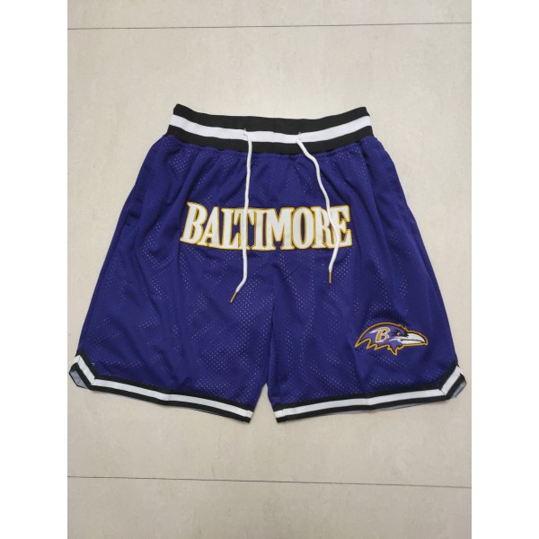 Baltimore Ravens Blue Just Don Shorts