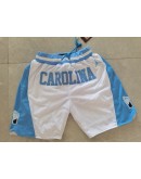 North Carolina Tar Heels White Just Don Shorts