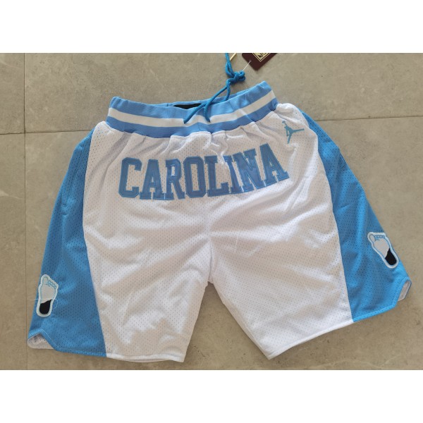 North Carolina Tar Heels White Just Don Shorts