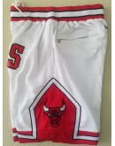 Chicago Bulls White Just Don Shorts