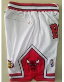 Chicago Bulls White Just Don Shorts