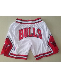 Chicago Bulls White Just Don Shorts