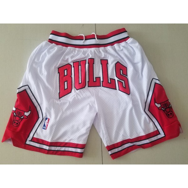 Chicago Bulls White Just Don Shorts